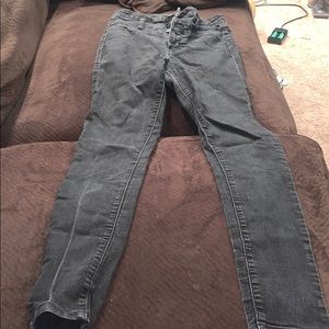 High waisted black skinny jeans